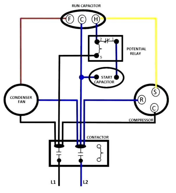AC Capacitor Connection Diagram